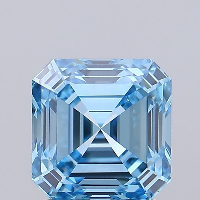 IGI Asscher 1.59ct Fancy Vivid Blue VVS2 - Loose Lab Diamond: IGI Asscher 1.59ct Fancy Vivid Blue VVS2 - Loose Lab Diamond Item Specifics: Source: This Is A Real Diamond Grown In A Lab Not Mined. Carat: 1.59 Cut: - Color: Fancy Vivid Blue Clarity: VVS2 Polish: E