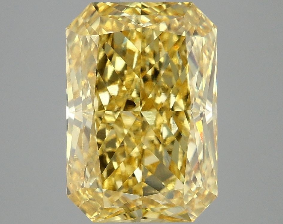 IGI Radiant 3.96ct Fancy Vivid Yellow VVS2 - Loose Lab Diamond (1 of 1)