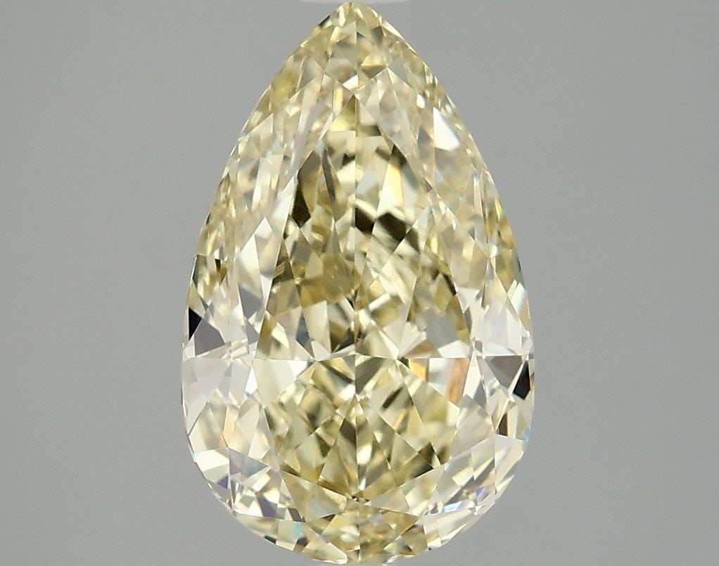 IGI Pear 3.02ct Fancy Intense Yellow VVS2 - Loose Lab Diamond (1 of 1)