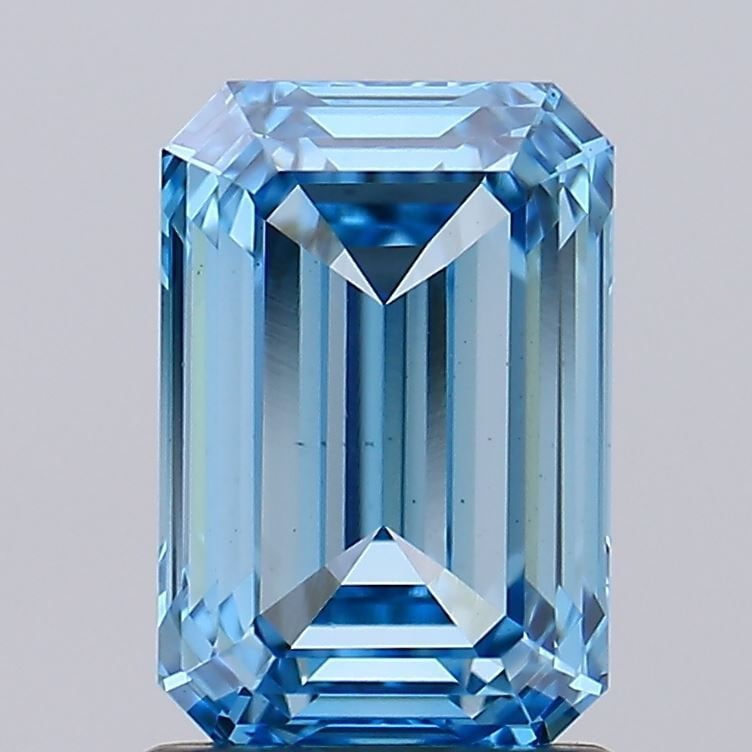 IGI Emerald 1.79ct Fancy Vivid Blue VVS2 - Loose Lab Diamond: IGI Emerald 1.79ct Fancy Vivid Blue VVS2 - Loose Lab Diamond Item Specifics: Source: This Is A Real Diamond Grown In A Lab Not Mined. Carat: 1.79 Cut: - Color: Fancy Vivid Blue Clarity: VVS2 Polish: E