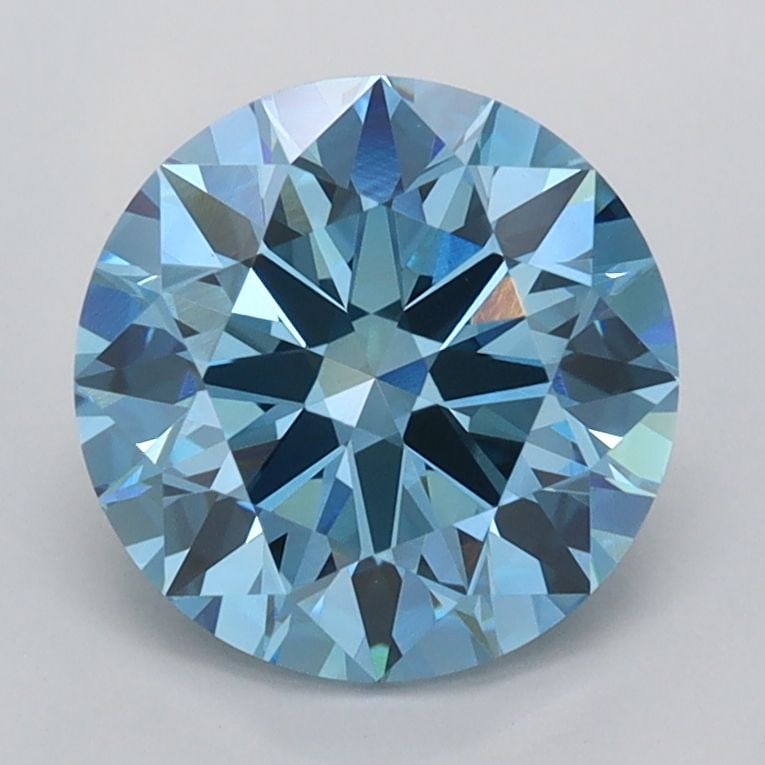 IGI Round 2.05ct Fancy Vivid Blue VVS2 - Ideal Loose Lab Diamond: IGI Round 2.05ct Fancy Vivid Blue VVS2 - Ideal Loose Lab Diamond Item Specifics: Source: This Is A Real Diamond Grown In A Lab Not Mined. Carat: 2.05 Cut: ID Color: Fancy Vivid Blue Clarity: VVS2 Poli