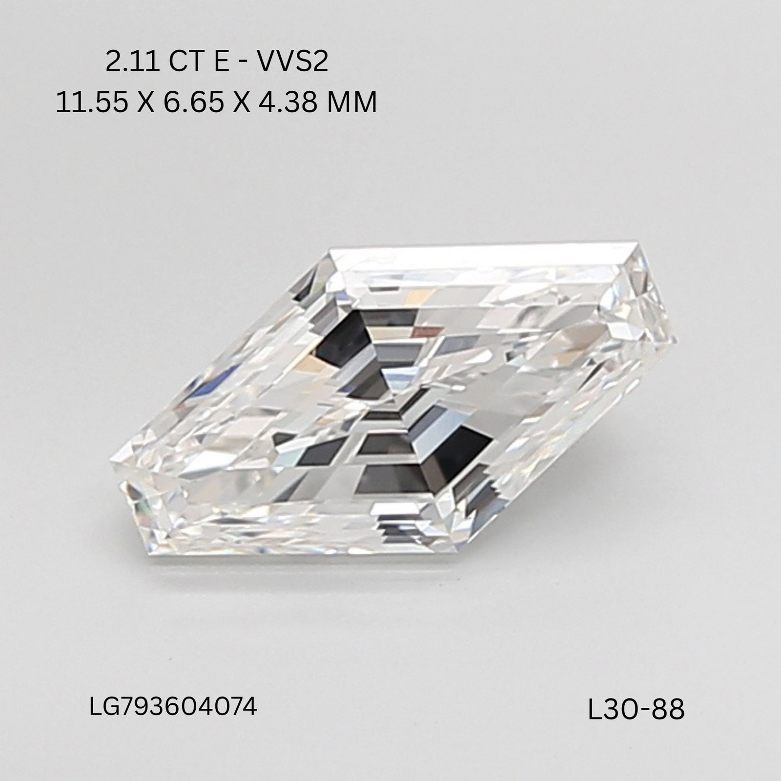 IGI Lozenge 2.11ct E VVS2 - Loose Lab Diamond (1 of 1)