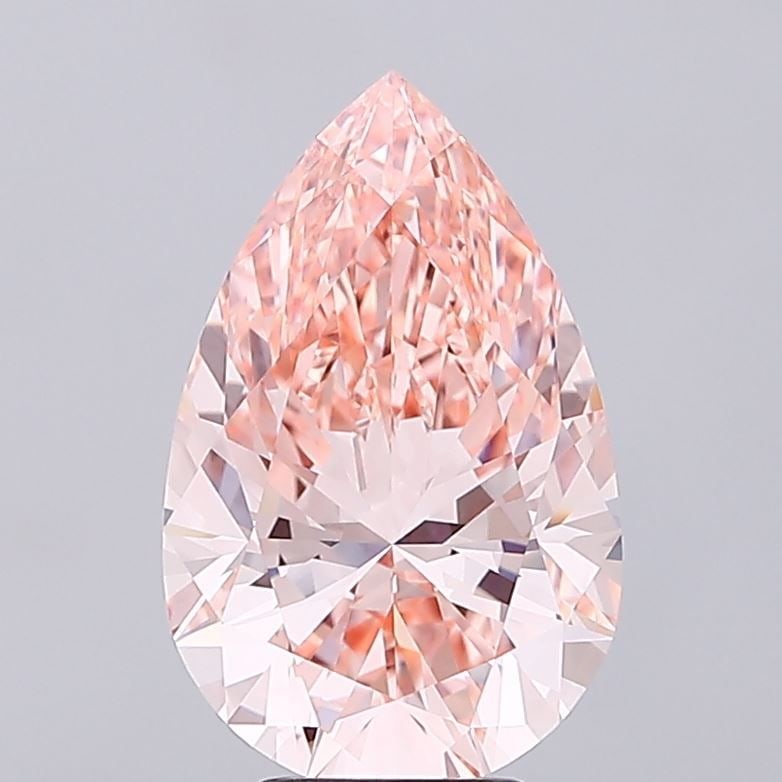 IGI Pear 5.08ct Fancy Intense Pink Orange VVS2 - Loose Lab Diamond (1 of 1)