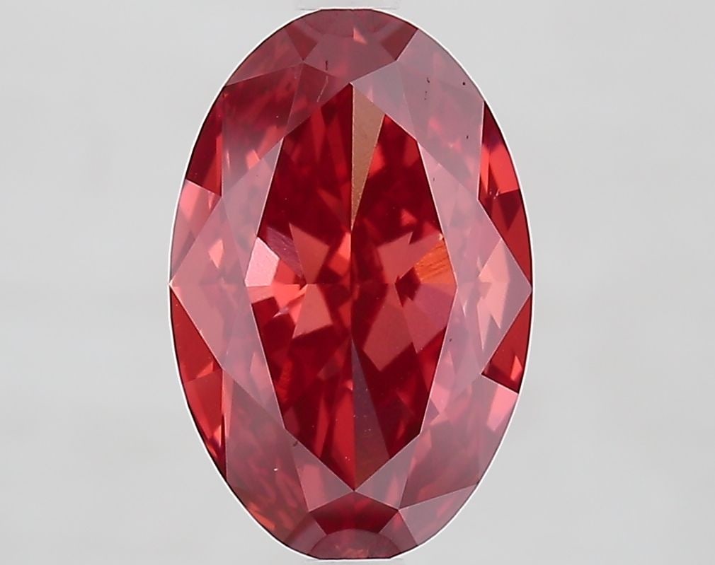 IGI Oval 3.57ct Fancy Vivid Pinkish Orange VVS2 - Loose Lab Diamond (1 of 1)