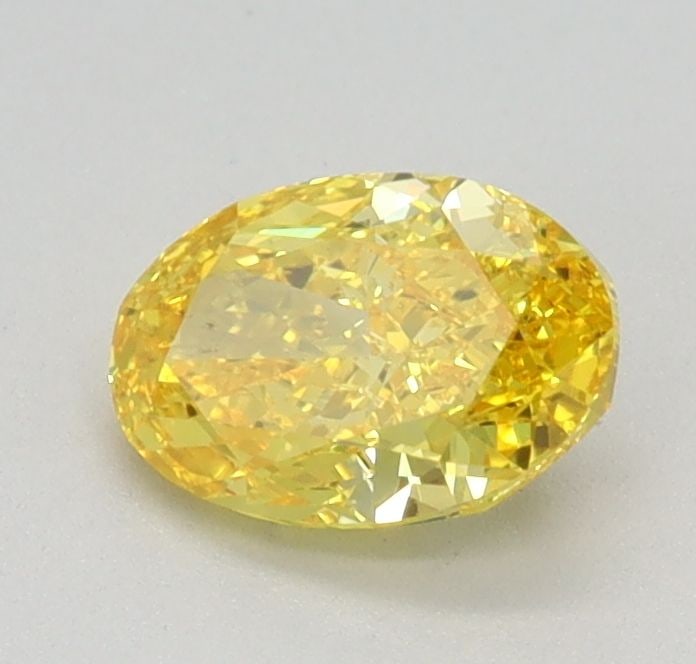 IGI Oval 0.6ct Fancy Vivid Yellow VVS2 - Loose Lab Diamond (1 of 1)
