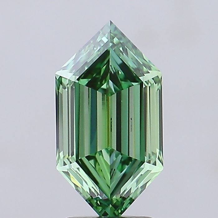 IGI Hexagonal 2.92ct Fancy Vivid Green VVS2 - Loose Lab Diamond (1 of 1)
