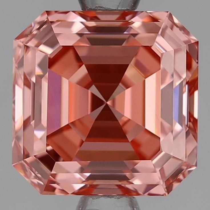Square Emerald 2.2ct Fancy Orangey Pink VVS2 - Loose Lab Diamond: Square Emerald 2.2ct Fancy Orangey Pink VVS2 - Loose Lab Diamond Item Specifics: Source: This Is A Real Diamond Grown In A Lab Not Mined. Carat: 2.2 Cut: - Color: Fancy Orangey Pink Clarity: VVS2