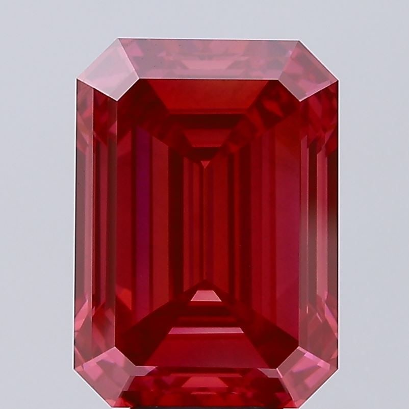 IGI Emerald 8.08ct Fancy Vivid Red VVS2 - Loose Lab Diamond: IGI Emerald 8.08ct Fancy Vivid Red VVS2 - Loose Lab Diamond Item Specifics: Source: This Is A Real Diamond Grown In A Lab Not Mined. Carat: 8.08 Cut: - Color: Fancy Vivid Red Clarity: VVS2 Polish: EX 