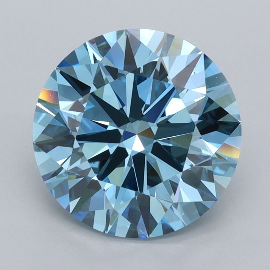 IGI Round 3.02ct Fancy Vivid Blue VVS2 - Ideal Loose Lab Diamond: IGI Round 3.02ct Fancy Vivid Blue VVS2 - Ideal Loose Lab Diamond Item Specifics: Source: This Is A Real Diamond Grown In A Lab Not Mined. Carat: 3.02 Cut: ID Color: Fancy Vivid Blue Clarity: VVS2 Poli