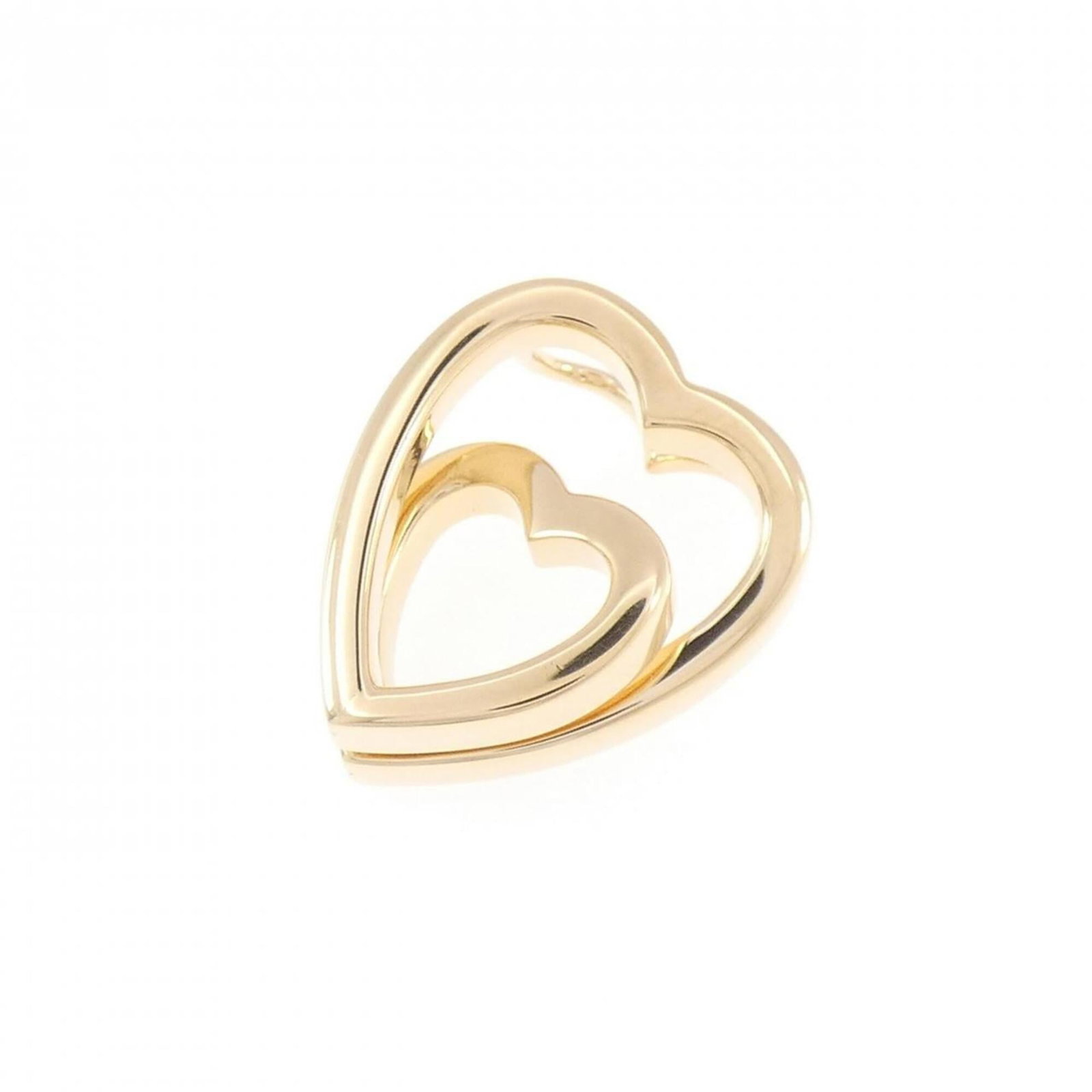 Heart Pendant Cartier Interlaced: Heart Pendant Cartier Interlaced Yellow gold (18K) Cartier Interlaced Heart Pendant, featuring an intricate design with a few traces of usage and some scratches/dirt visible. The pendant measures 17.9