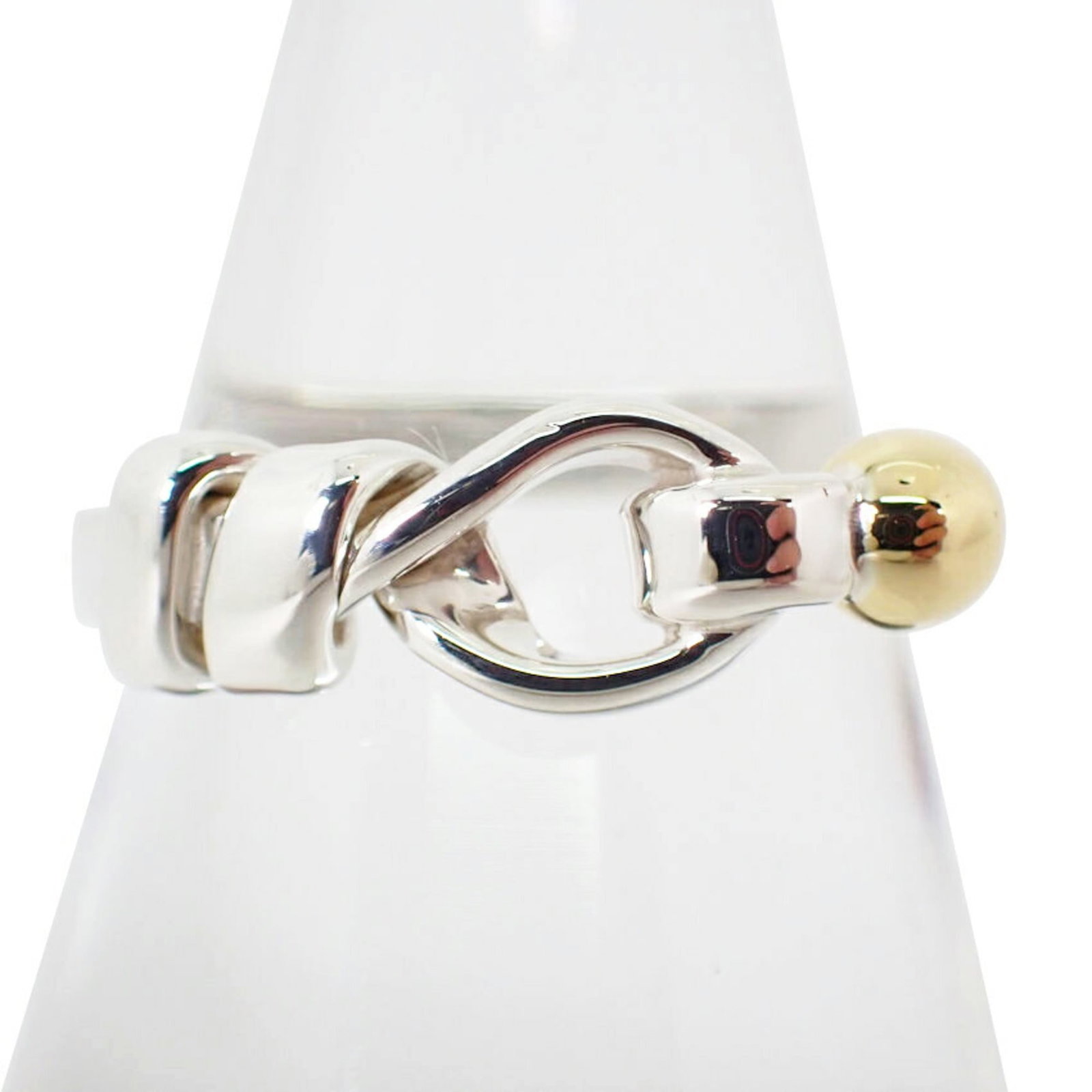 Tiffany Band Ring Sterling Silver 925 Yellow Gold (18K): Tiffany Band Ring Sterling Silver 925 Yellow Gold (18K) Sterling Silver 925 and 18K Yellow Gold band ring from Tiffany, featuring a classic design. The ring bears some minor scratches and dirt, but