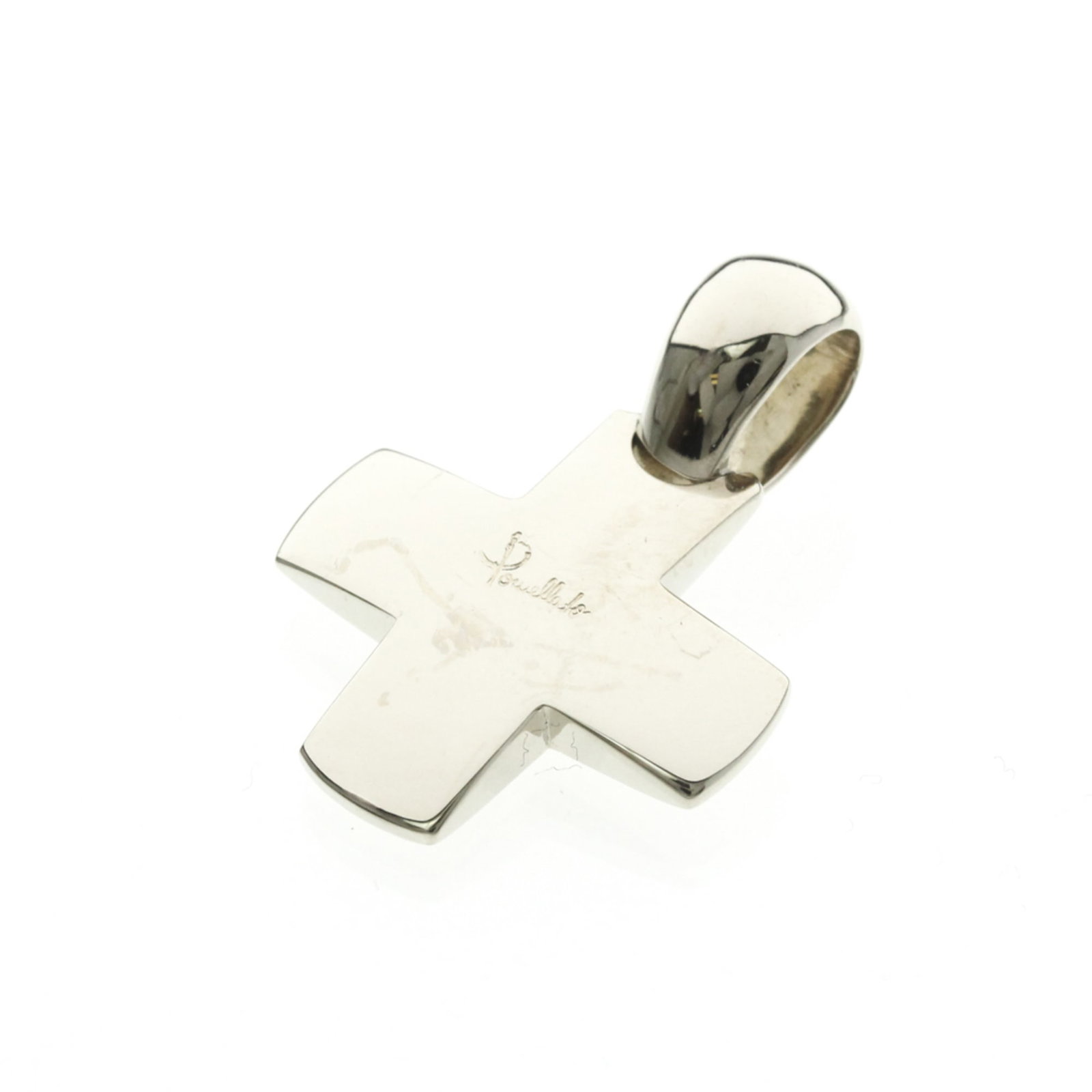 Pomellato Cross Top Charm White Gold (18K) No Stone Menwomen Fashion Pendant Necklace (Silver): Pomellato Cross Top Charm White Gold (18K) No Stone Menwomen Fashion Pendant Necklace (Silver) Pomellato's iconic Cross Top Charm in white gold (18K) adds a touch of sophisticated elegance to any
