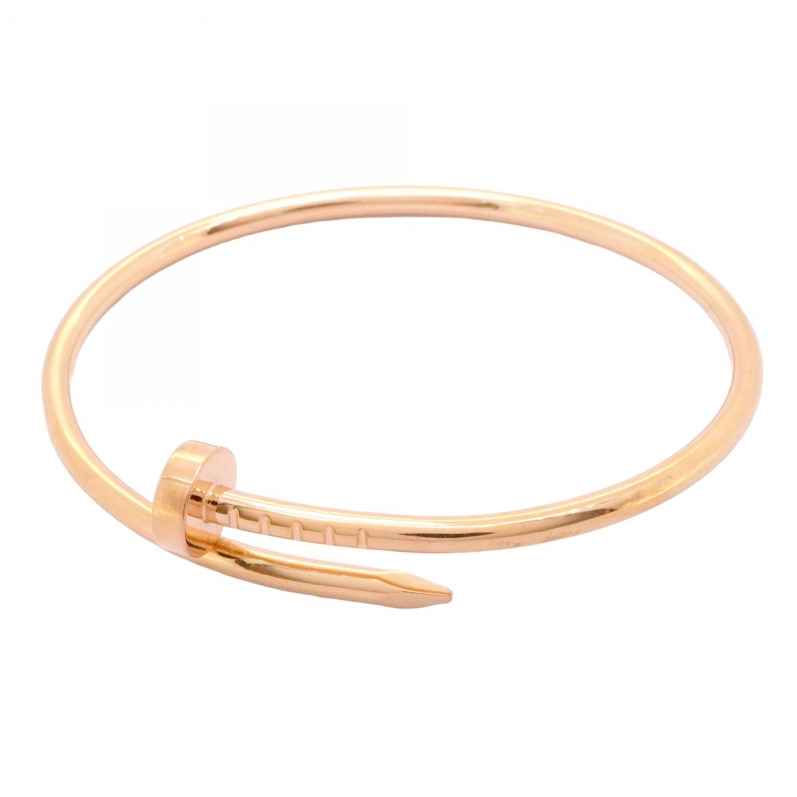 Pink Gold 18K Bangle Cartier: Pink Gold 18K Bangle Cartier Pink Gold 18K Bangle Cartier. This pre-owned pink gold bangle boasts the iconic Cartier design, measuring 13.5cm in length. With traces of usage and minor scratches visibl