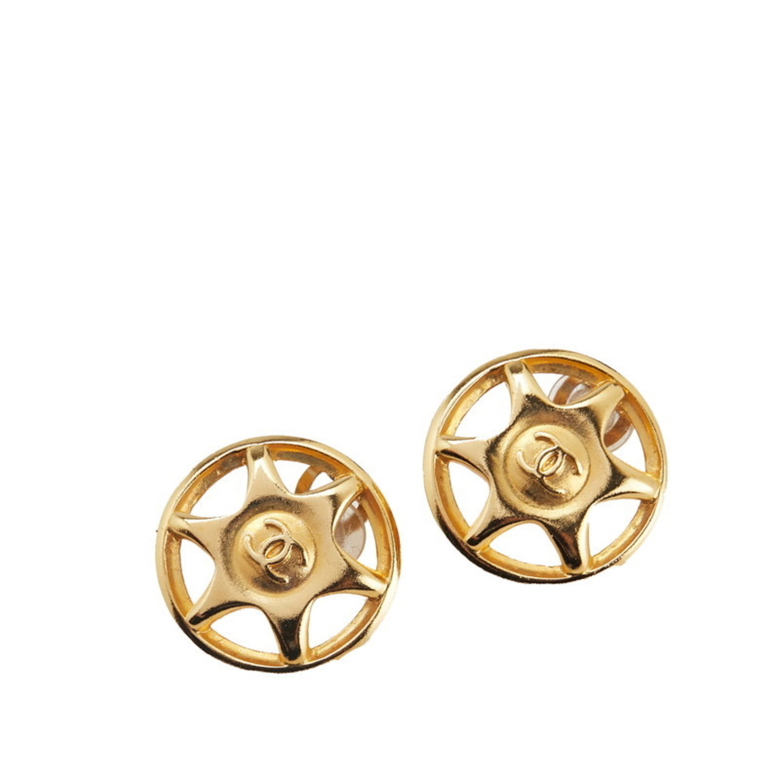 Chanel Clip Earrings: Chanel Clip Earrings Chanel Clip Earrings feature a classic design with a timeless elegance. Made from high-quality materials, these earrings showcase a beautiful stone size of 23.40mm x 23.40mm and a