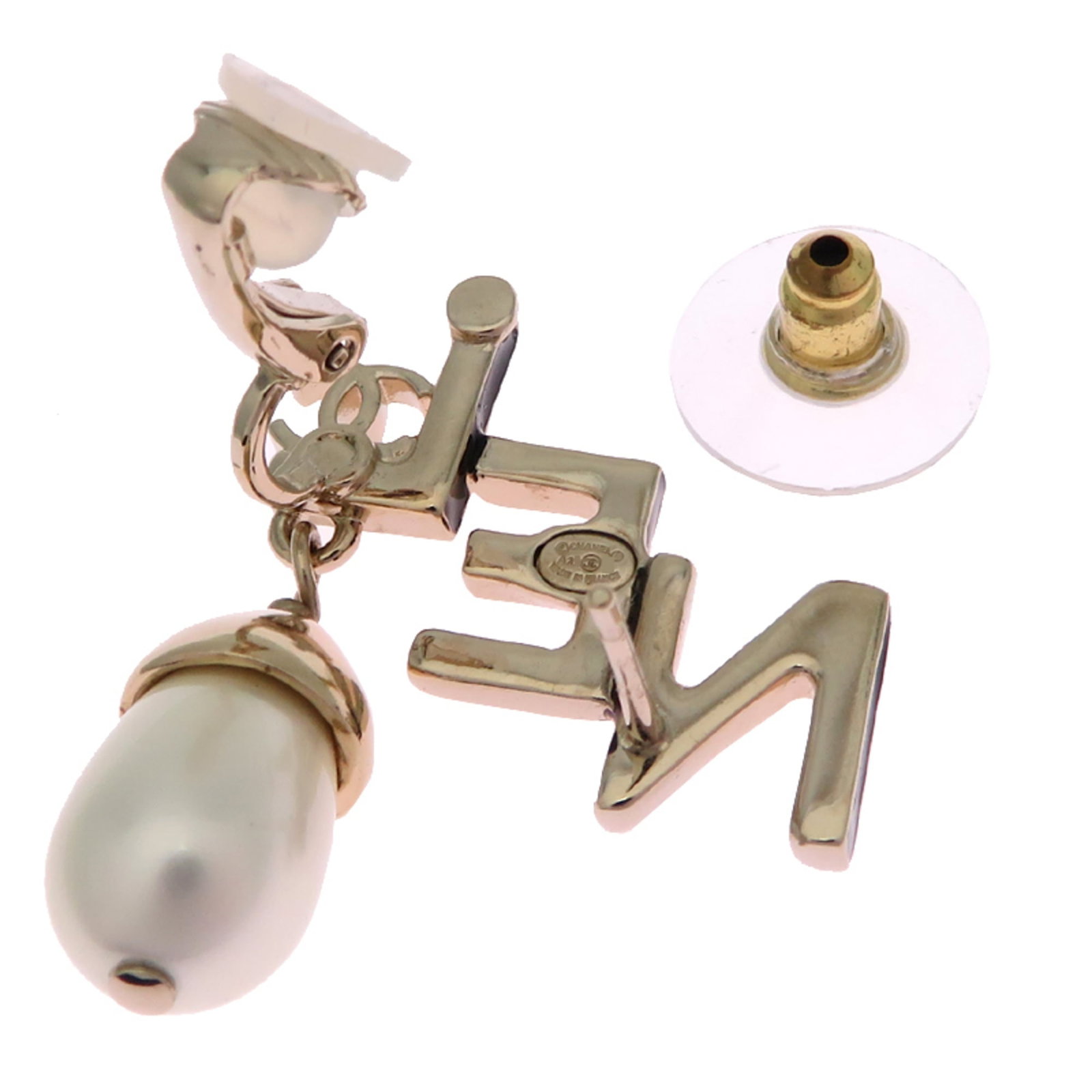 Chanel Stud Earrings Gold Plating - 4