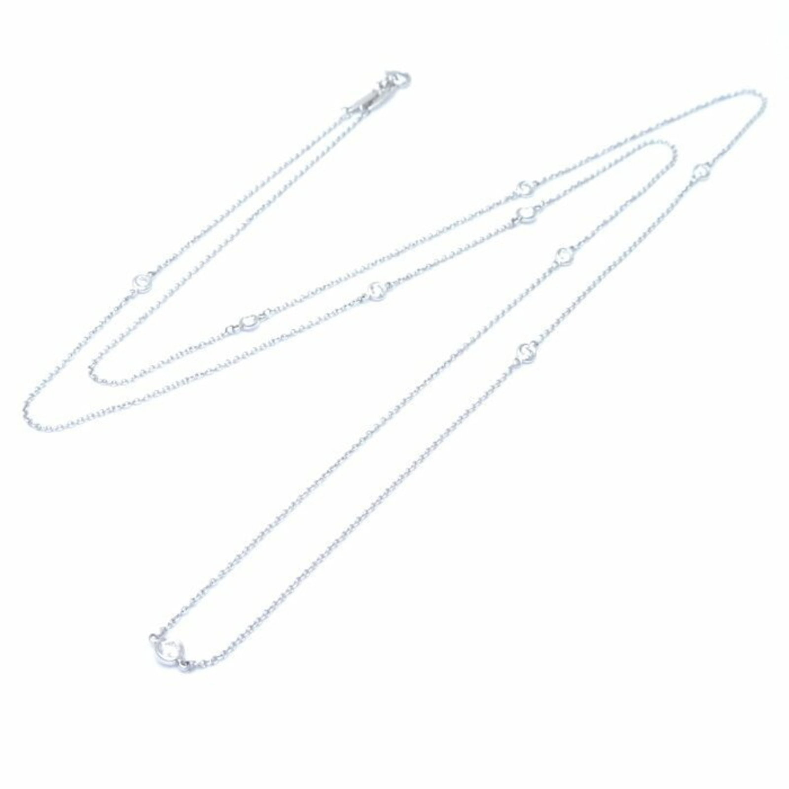 Pt950 Platinum 77Cm Long 293005 Elsa Peretti Tiffany By Necklace Diamond 9P Tiffany & Co: Pt950 Platinum 77Cm Long 293005 Elsa Peretti Tiffany By Necklace Diamond 9P Tiffany & Co Tiffany & Co's platinum necklace features a stunning diamond pendant, set in high-quality platinum. The 77cm lo