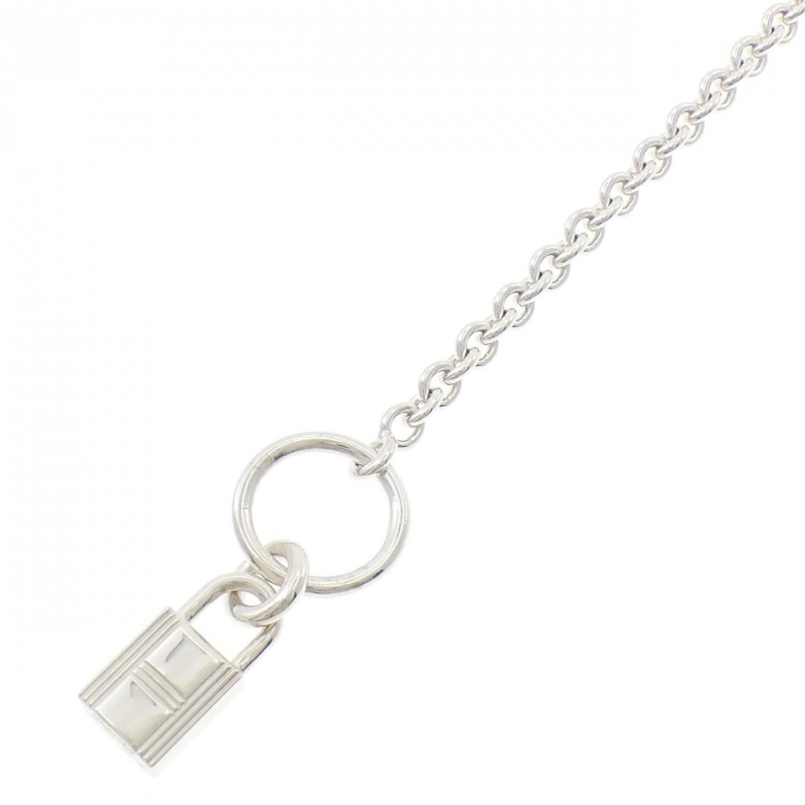 Silver Charm Bracelet 925 by Hermes: Silver Charm Bracelet 925 by Hermes Silver Charm Bracelet 925 by Hermes, a sleek and sophisticated accessory for women, boasts a sterling silver construction with a subtle shine. The 17cm length provi