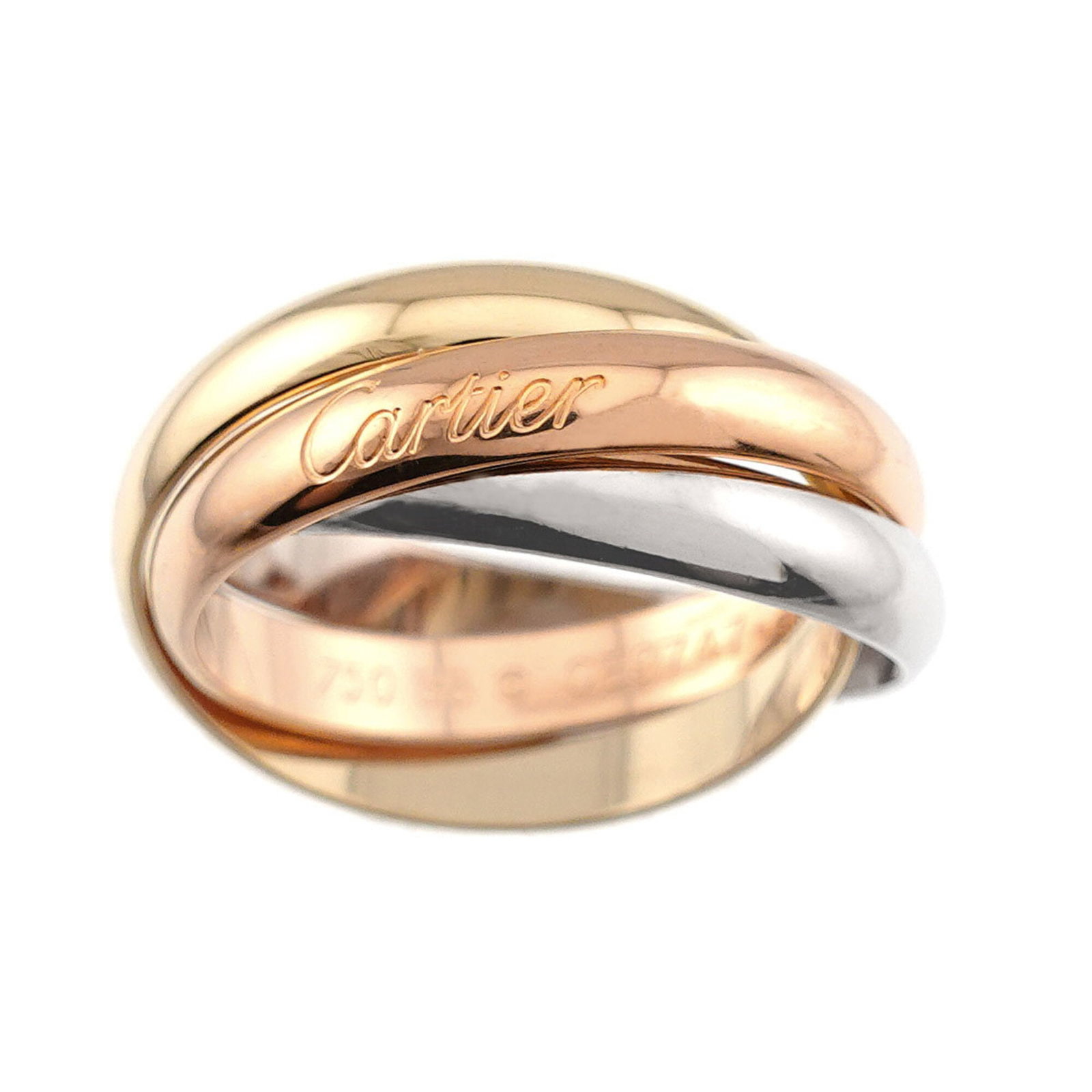 Cartier Pink 18k White 18k Yellow Gold Ring Band: Cartier Pink 18k White 18k Yellow Gold Ring Band Cartier Pink 18k White 18k Yellow Gold Ring Band - A stunning ring band crafted from pink gold, white gold, and yellow gold, offering a unique