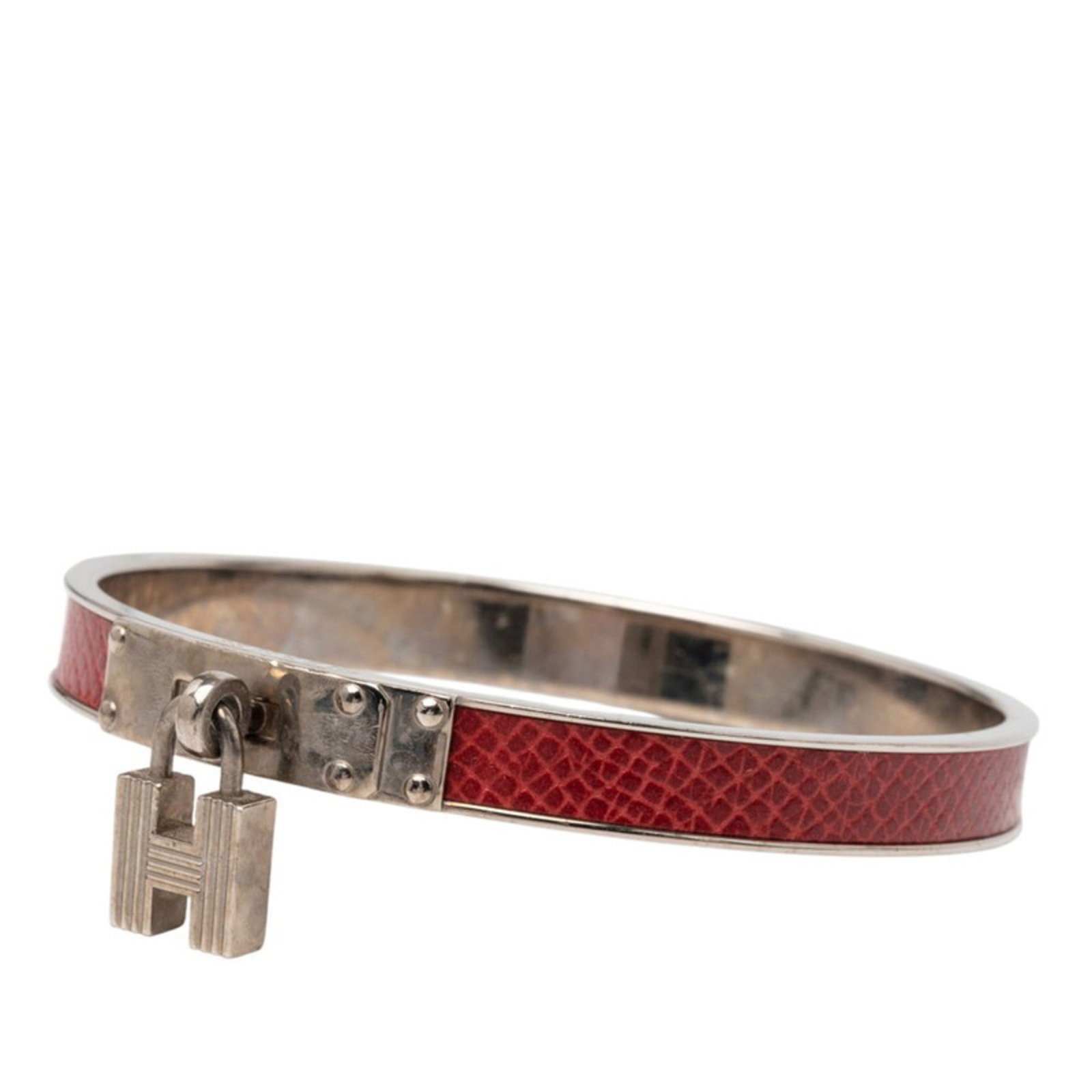 Metal leather bangle Hermes - 2