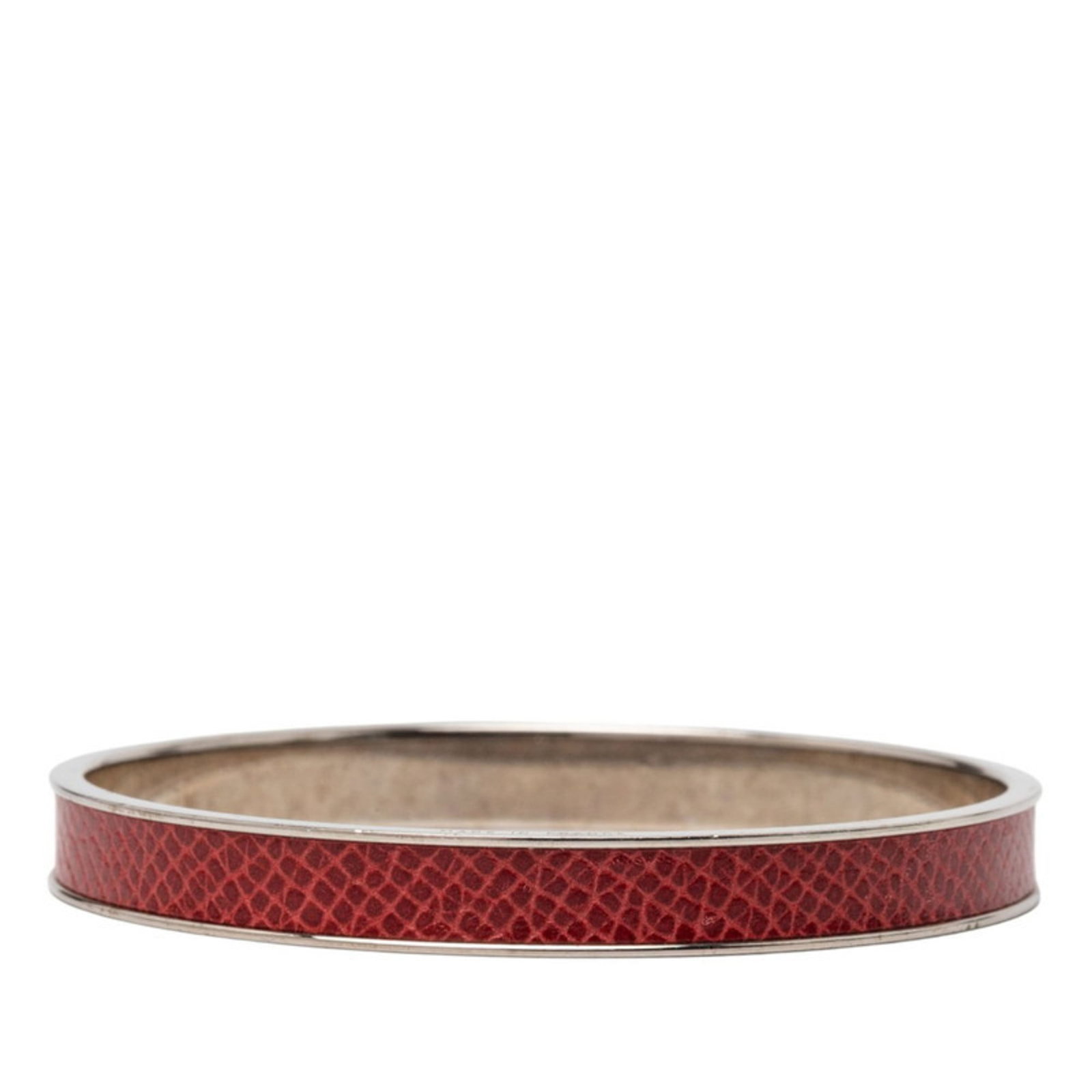 Metal leather bangle Hermes - 3
