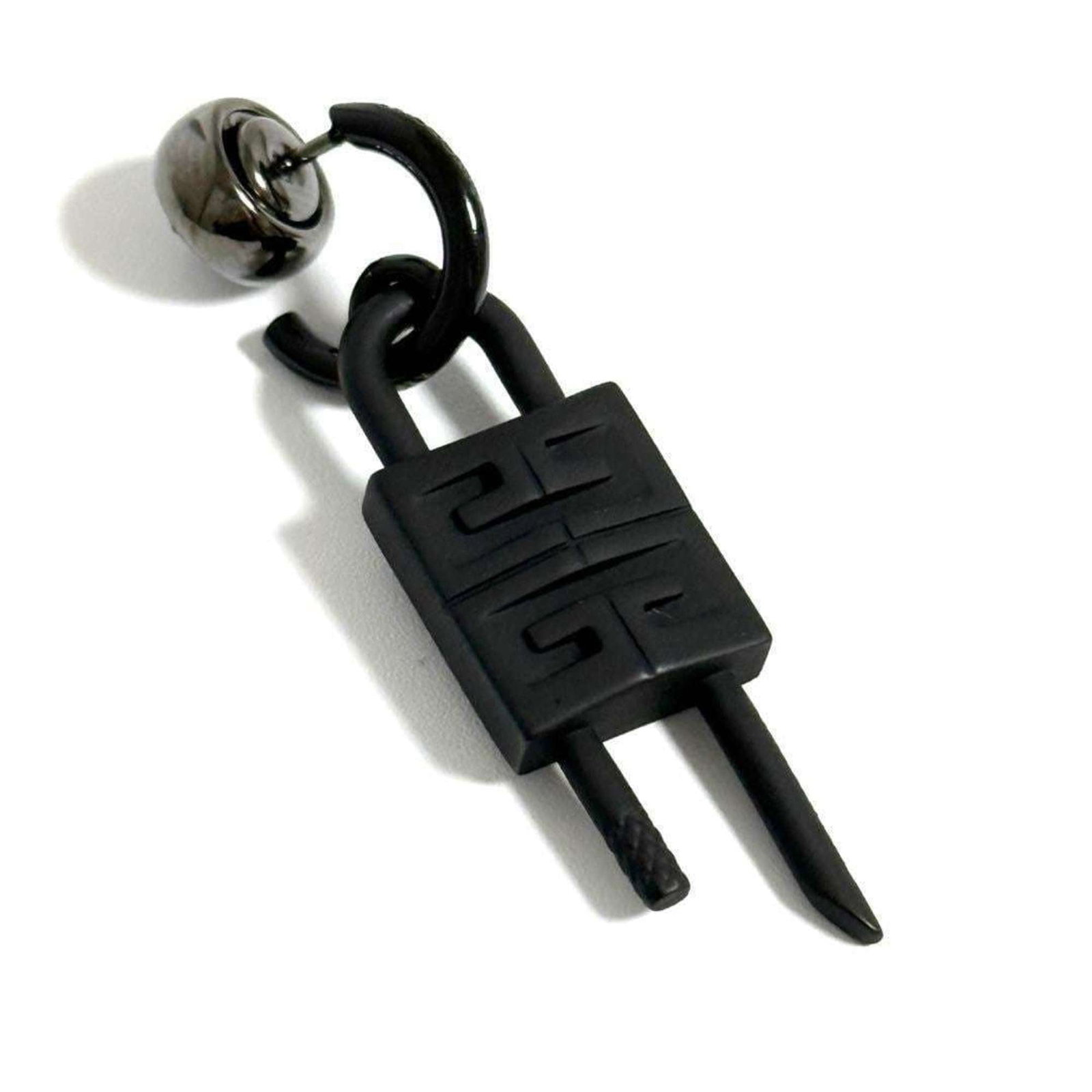 Metal Givenchy Drop Earrings: Metal Givenchy Drop Earrings Metal Givenchy Drop Earrings are made from metal and feature the iconic Givenchy brand. These drop earrings are in mint condition, like new, with a single earring availabl