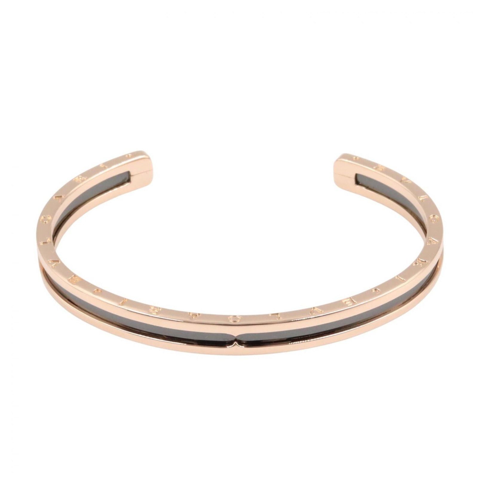 Pink Gold Bvlgari Charm Bracelet 18K: Pink Gold Bvlgari Charm Bracelet 18K Pink Gold Bvlgari Charm Bracelet 18K features a classic design with a touch of elegance, showcasing the luxurious feel of 18K pink gold. The bracelet boasts a