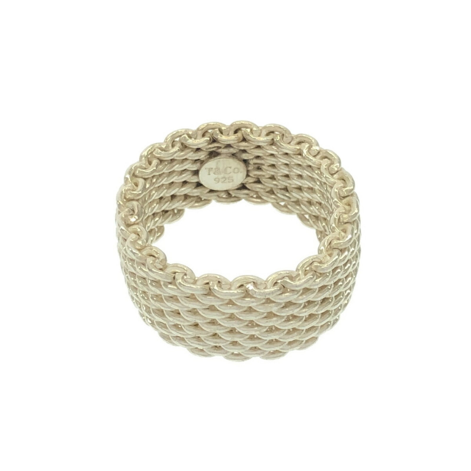 Tiffany Band Ring Silver 925: Tiffany Band Ring Silver 925 Silver 925 band ring from Tiffany, featuring a sleek design and premium silver material. This women's band ring boasts a classic style with a width of 10mm / 0.39''. In ex