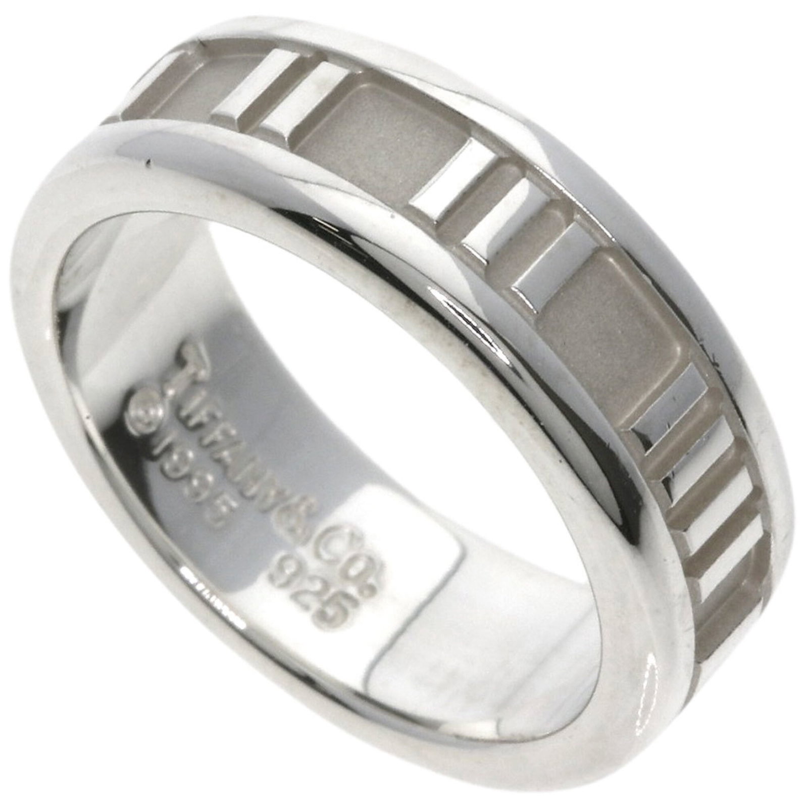 Silver Ring Tiffany Band: Silver Ring Tiffany Band Silver Ring Tiffany Band - A Timeless Classic. This sterling silver band ring features a sleek design with a width of 6.1mm and weighs 5.6g, making it a versatile accessory fo