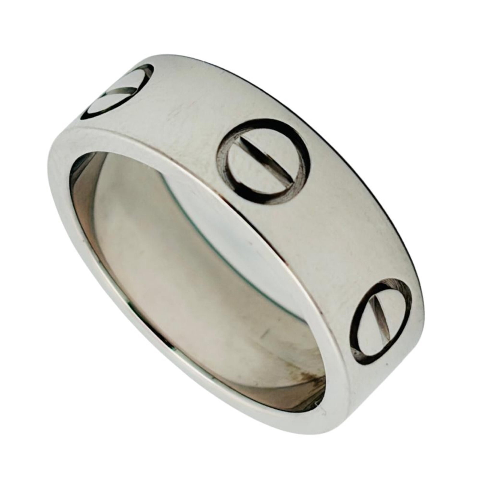 White Gold Cartier Band Ring 18K: White Gold Cartier Band Ring 18K White Gold Cartier Band Ring 18K - A high-end band ring from renowned luxury brand Cartier, crafted in 18K white gold for a sleek and sophisticated look. This