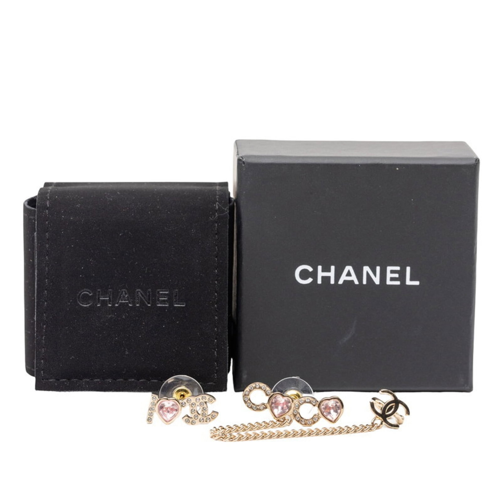 Chanel Stud Earrings Gold Plating - 4