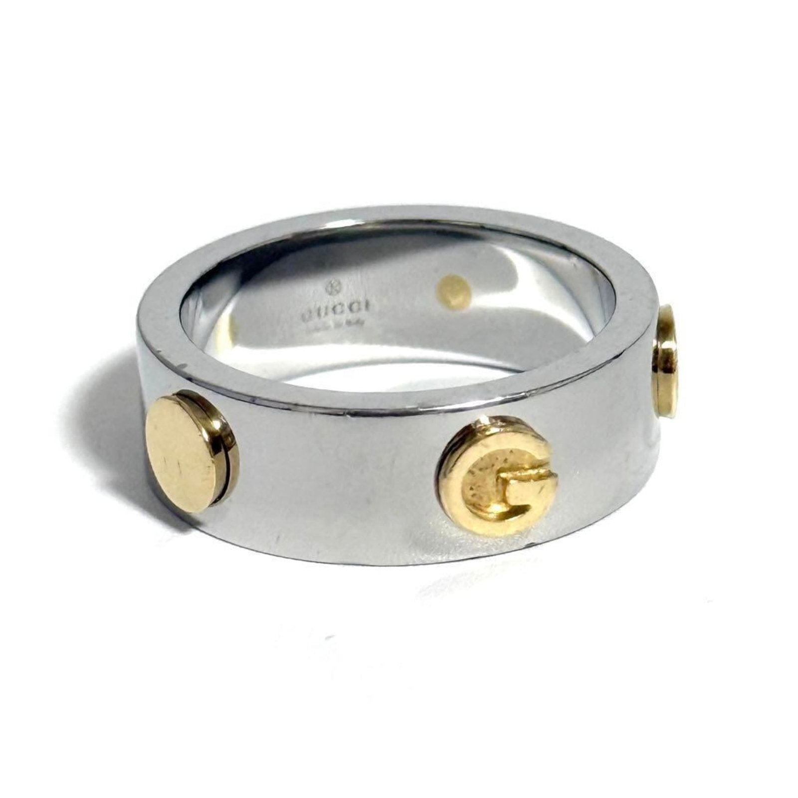 Gucci Band Ring Gold Plating Stainless Steel: Gucci Band Ring Gold Plating Stainless Steel The Gucci Band Ring Gold Plating Stainless Steel features gold plating and stainless steel construction, offering a durable and stylish accessory. With its