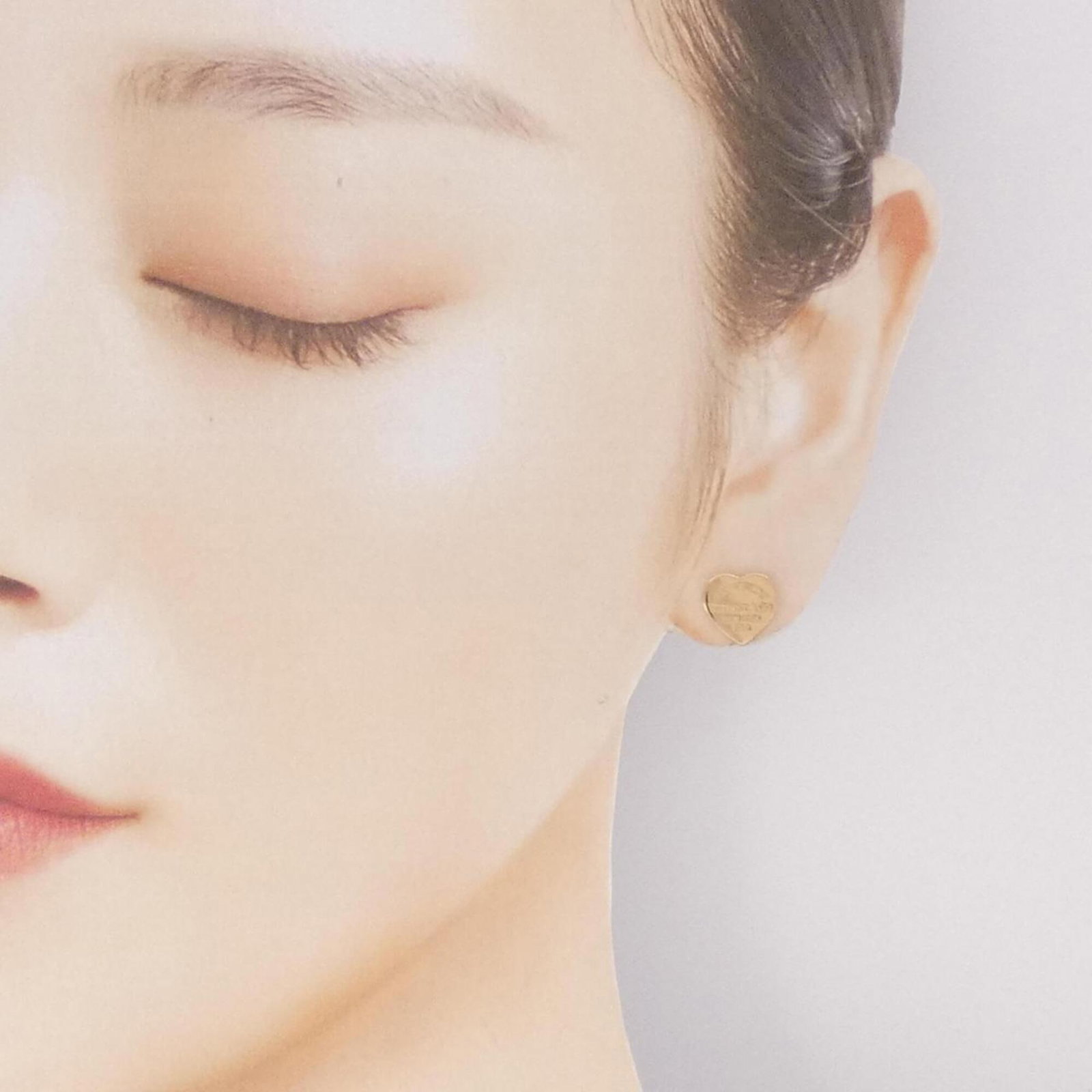 Gold Pink Tiffany Stud Earrings - 4