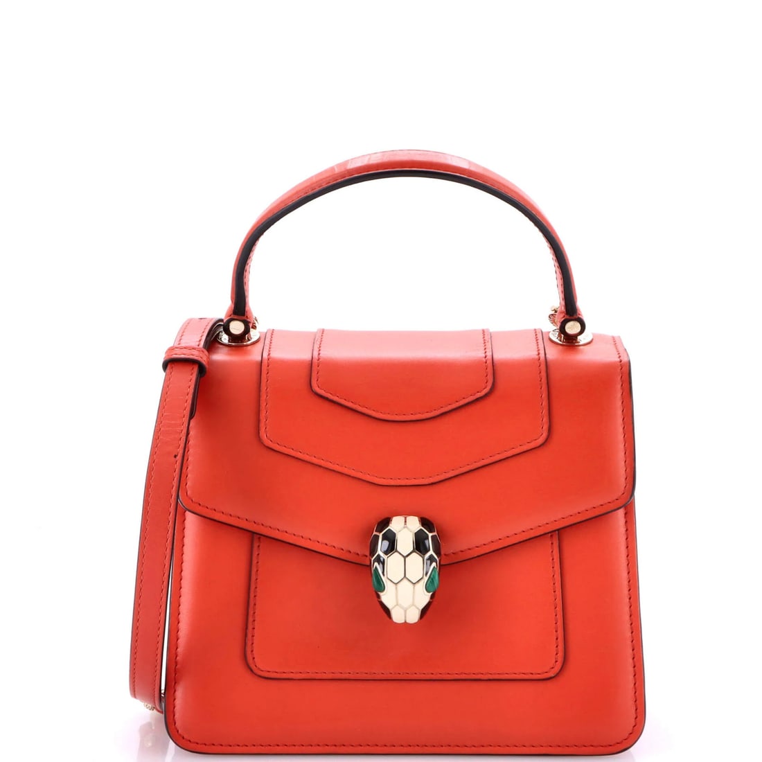 Serpenti Forever Small Leather Top Handle Bag Bvlgari (1 of 5)