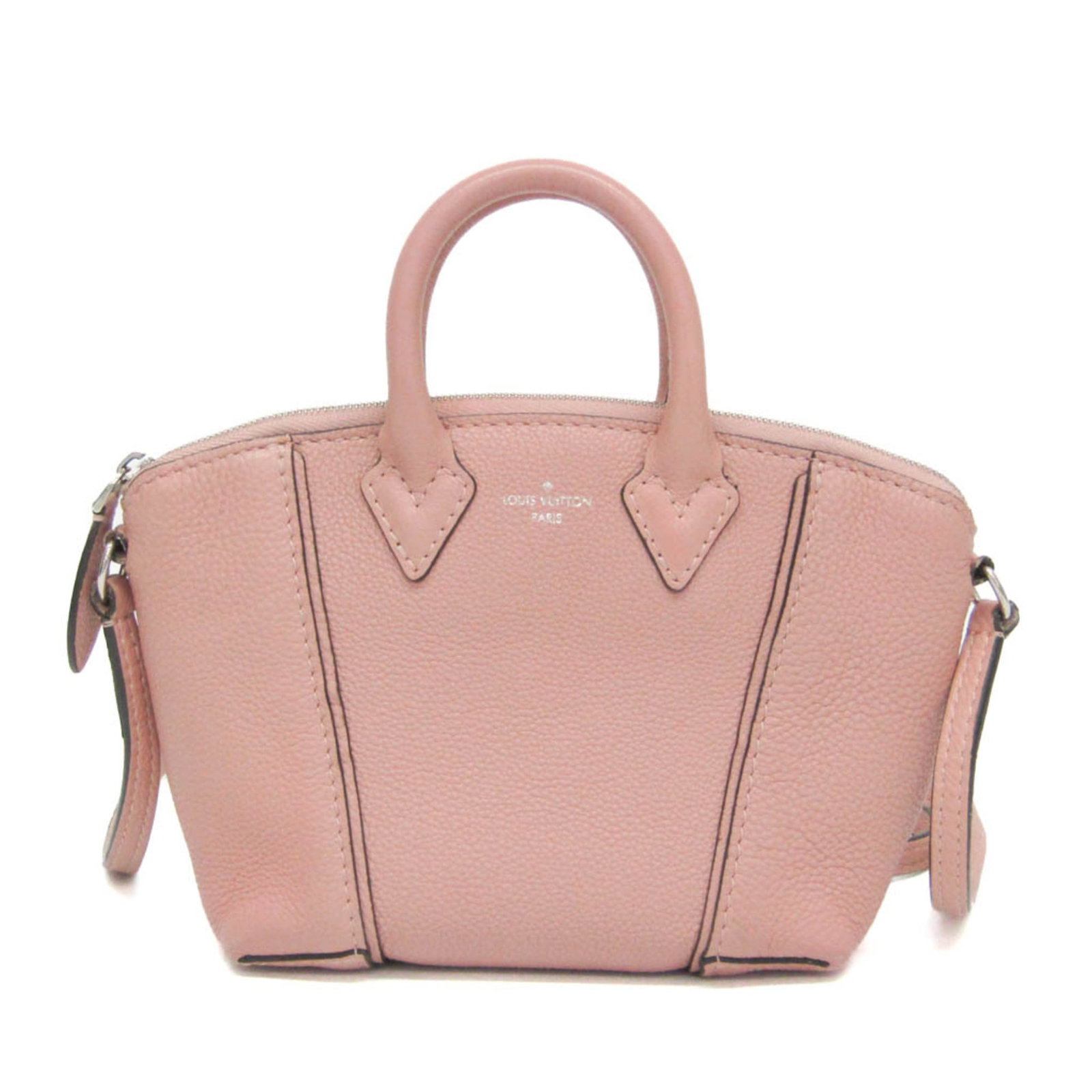 Louis Vuitton Handbag Shoulder Bag Leather: Louis Vuitton Handbag Shoulder Bag Leather Used Louis Vuitton Magnolia Leather Shoulder Bag with Zipper Closure, featuring a classic design and timeless elegance. Measuring 14cm x 15cm x 6cm, it