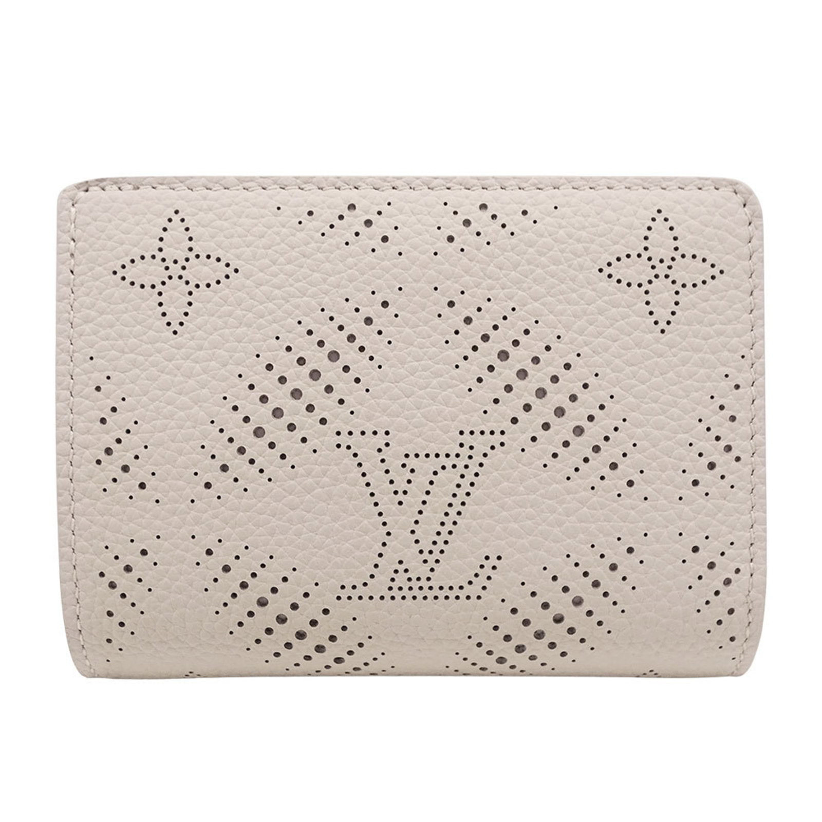 Louis Vuitton Wallet (Bi-Fold) Monogram: Louis Vuitton Wallet (Bi-Fold) Monogram Gray Louis Vuitton Monogram Bi-Fold Wallet with a subtle sheen, bearing the iconic LV pattern. Measuring 8cm x 11cm x 2.5cm, this used wallet has a few traces