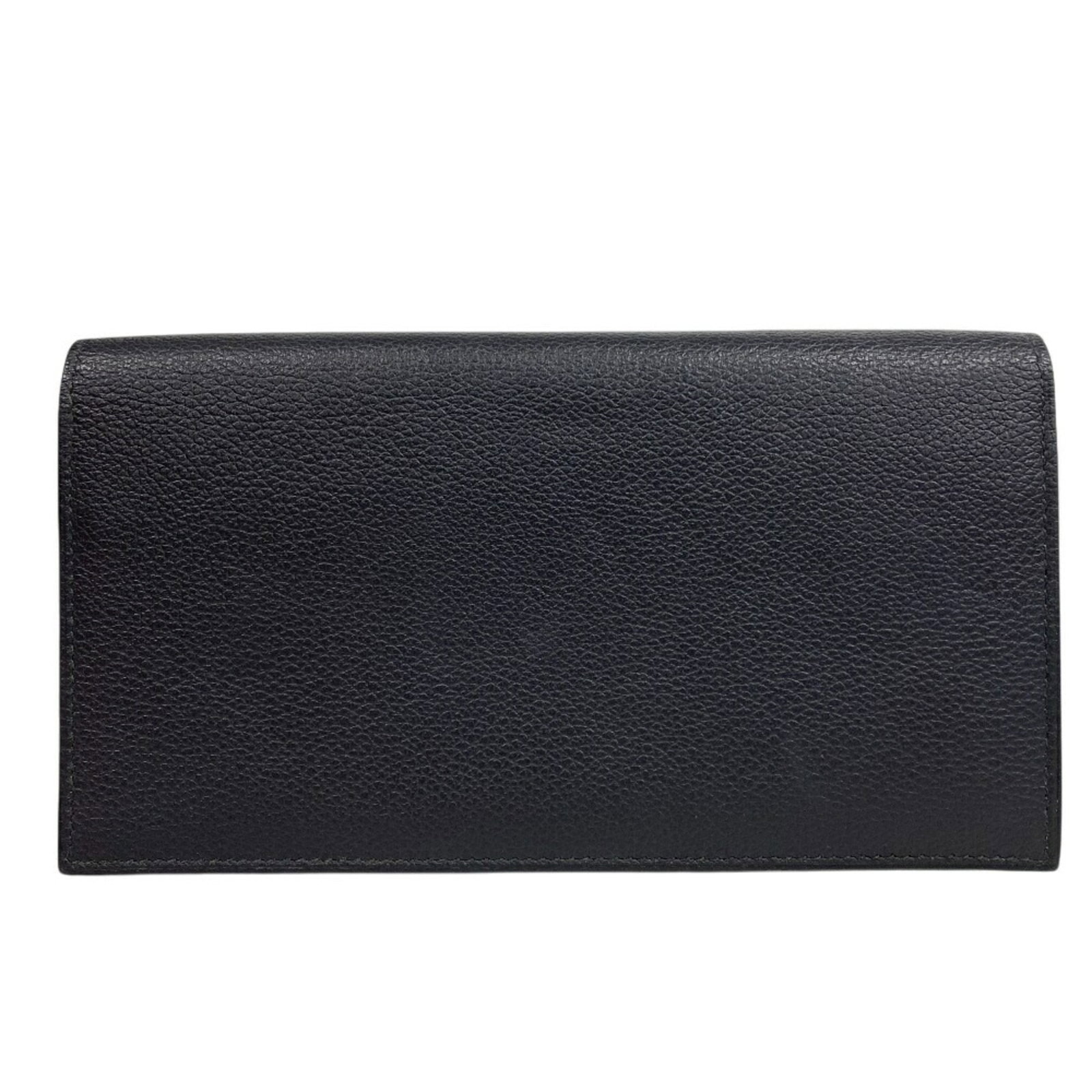 Leather wallet bi fold Hermes: Leather wallet bi fold Hermes Black leather bi-fold wallet from Hermes, measuring 9.5cm x 17.3cm, with some traces of usage and minor scratches/dirt visible. The item's condition is described as very 