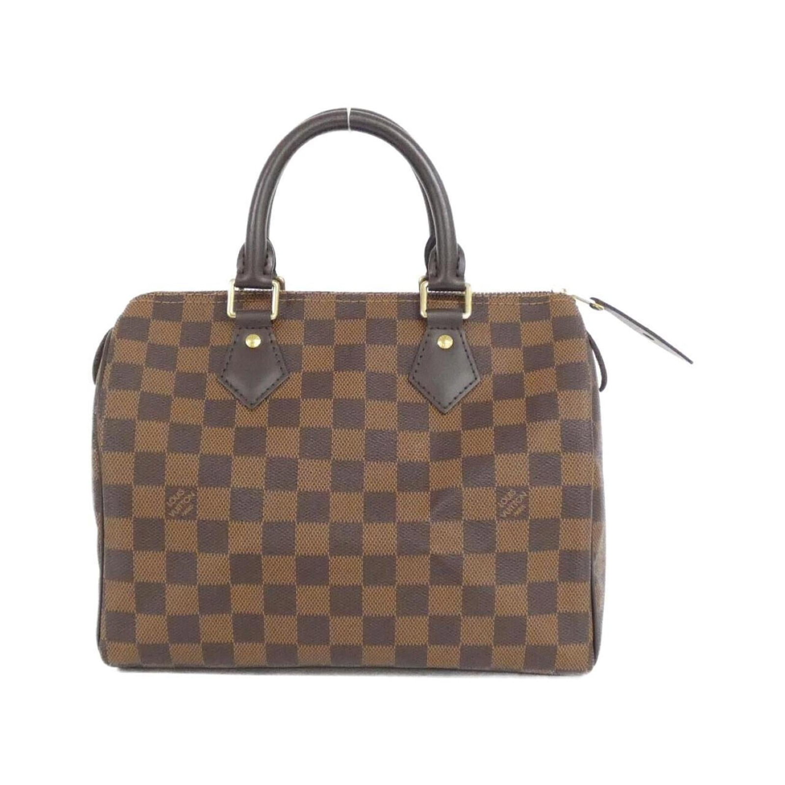Louis Vuitton Coated Canvas Boston Bag: Louis Vuitton Coated Canvas Boston Bag The Louis Vuitton Coated Canvas Boston Bag boasts its classic design with gold hardware, while the ebene color adds a touch of sophistication. Made from coated