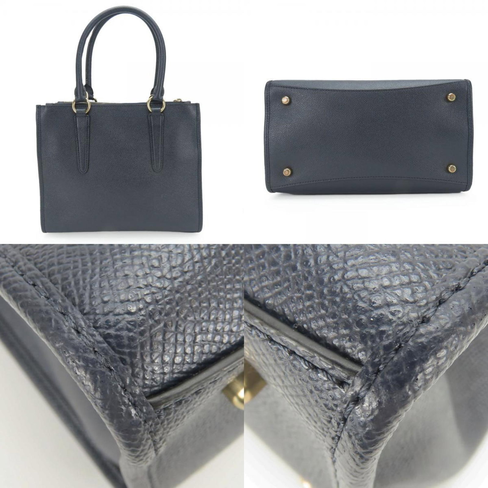 Handbag Leather Coach - 3