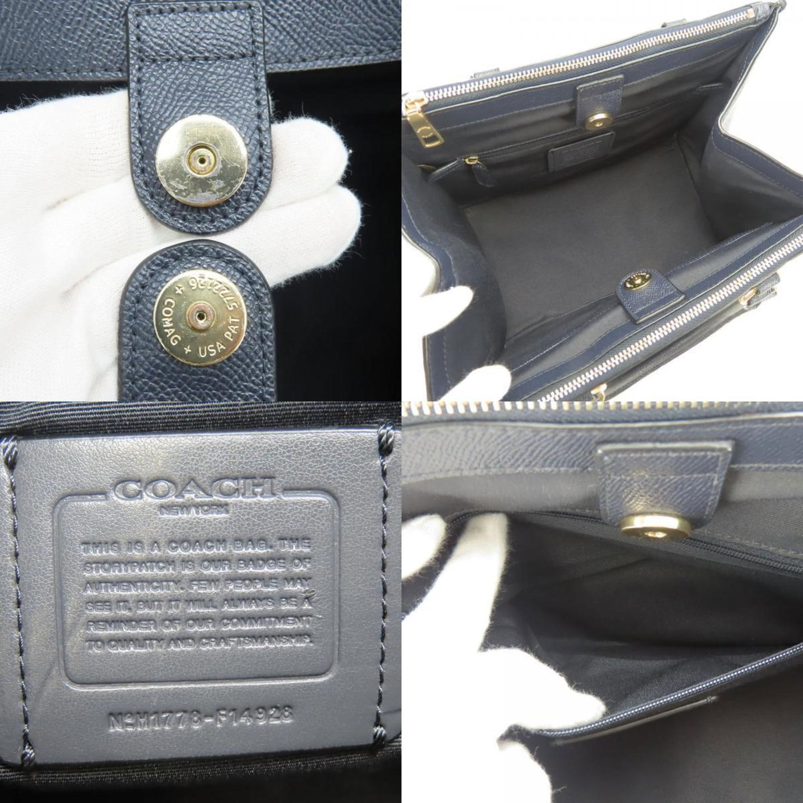 Handbag Leather Coach - 6