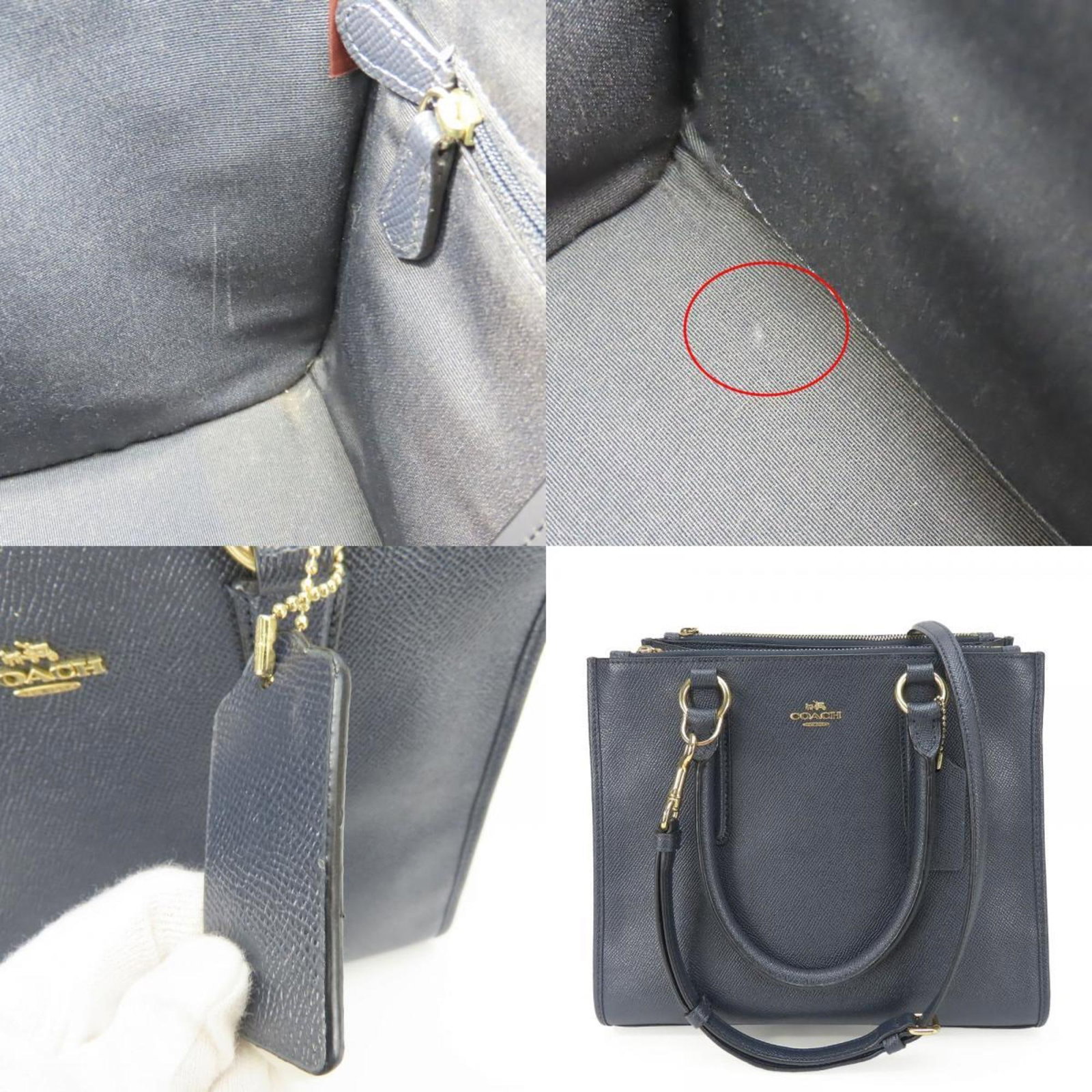 Handbag Leather Coach - 9