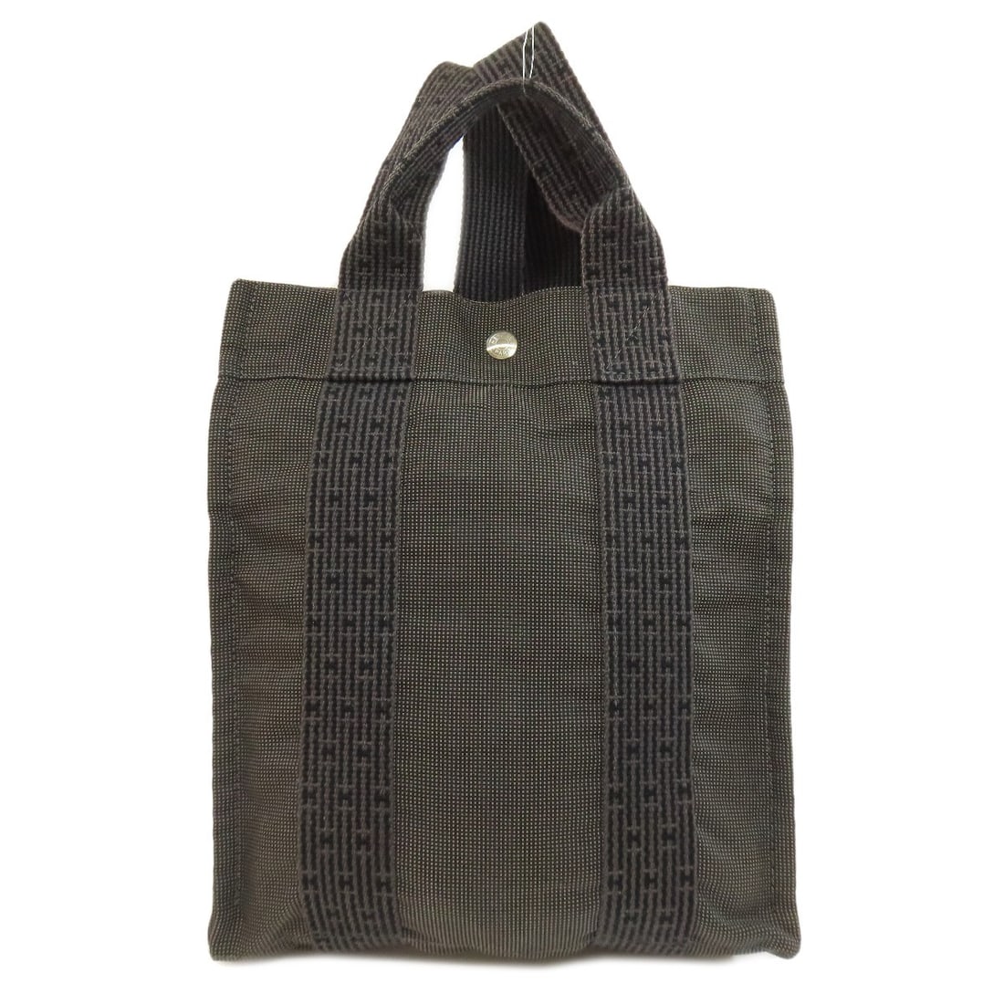 Hermes Her Line Add Pm Backpack ? Daypack Canvas: Hermes Her Line Add Pm Backpack ? Daypack Canvas Gray canvas backpack with A* style, featuring the iconic Hermes Her Line Add PM design. This daypack boasts a sleek and versatile silhouette, perfect f