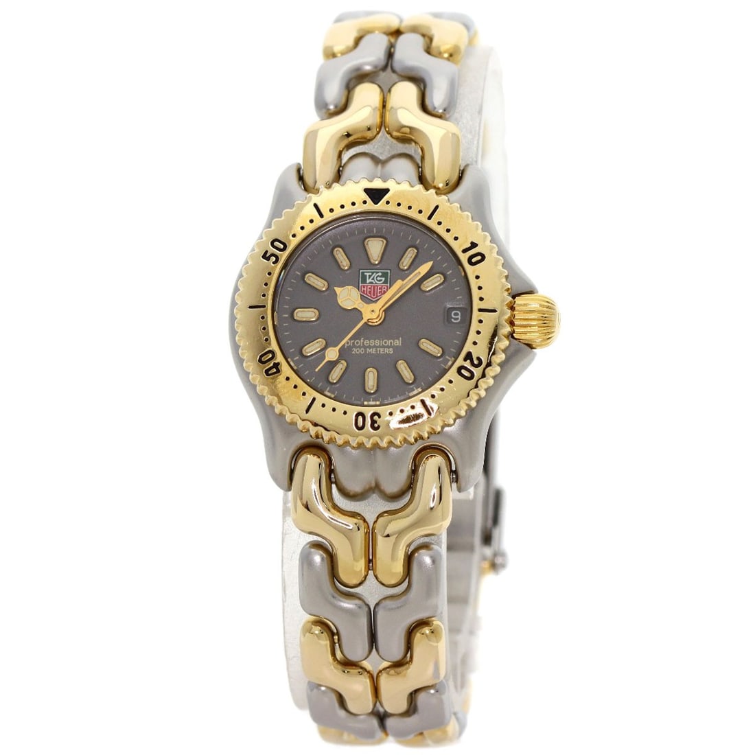 Cell watches stainless steel S95.208 Ssxgp: Cell watches stainless steel S95.208 Ssxgp Stainless steel case with gold bezel and dial, featuring an analog display and quartz movement. Water-resistant for everyday use, the watch boasts a sleek de