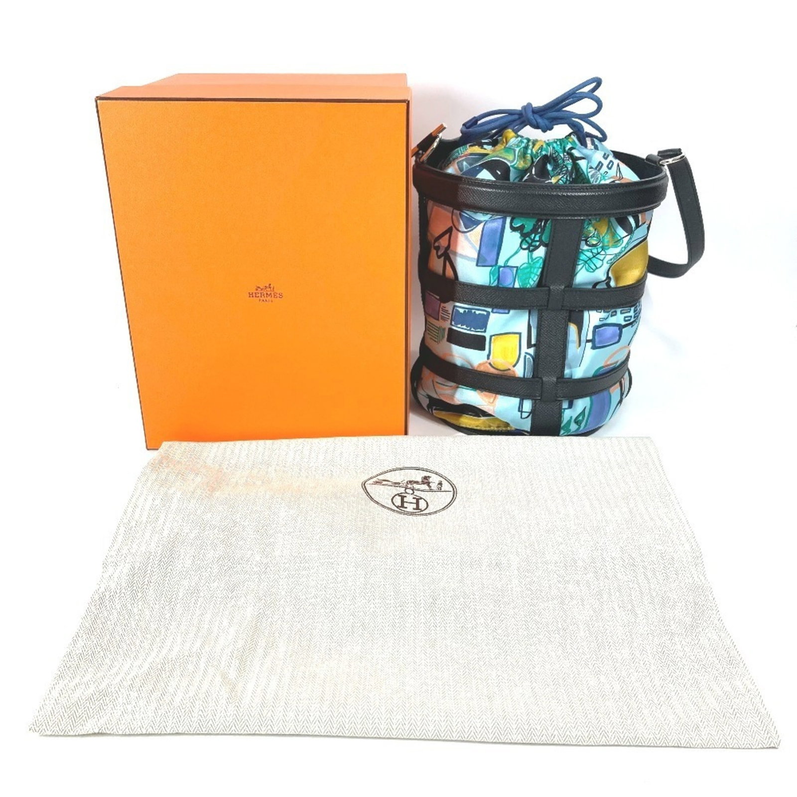 Hermes Silk Leather Bag - 17