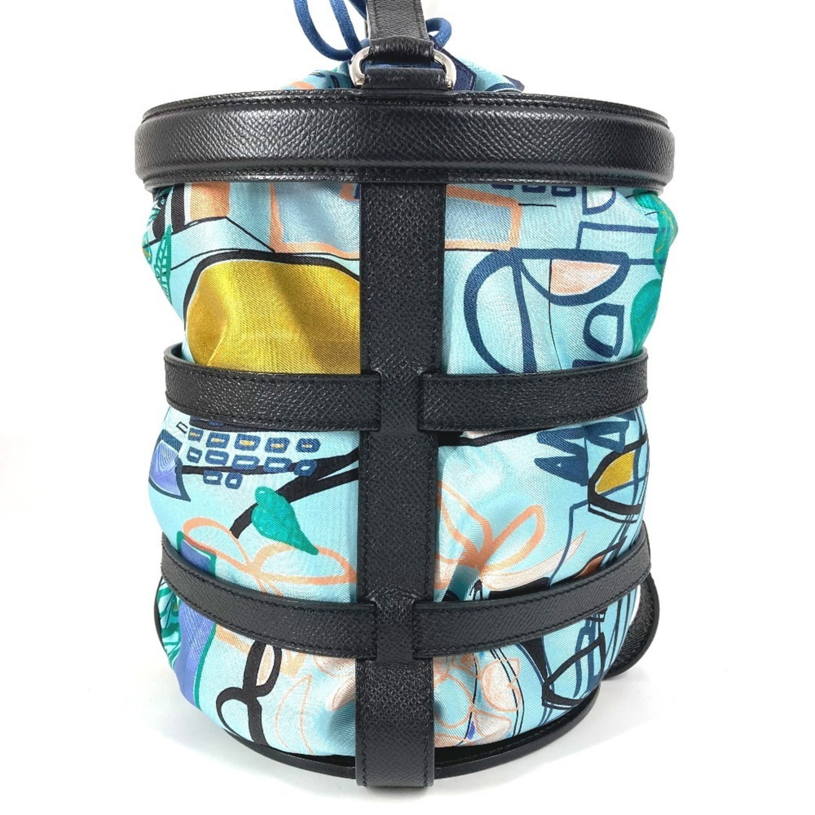 Hermes Silk Leather Bag - 4