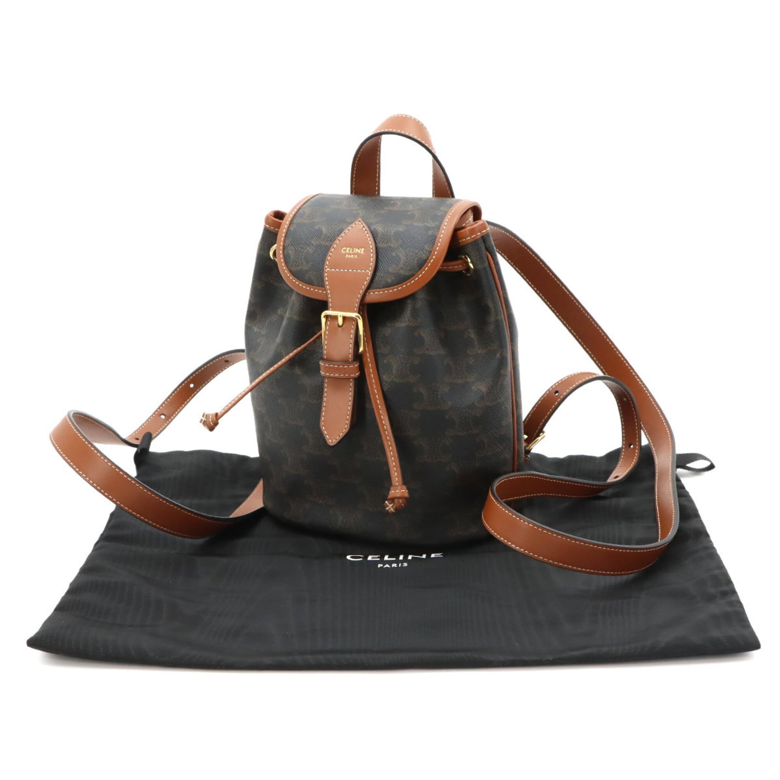 Canvas Leather Backpack Celine - 2