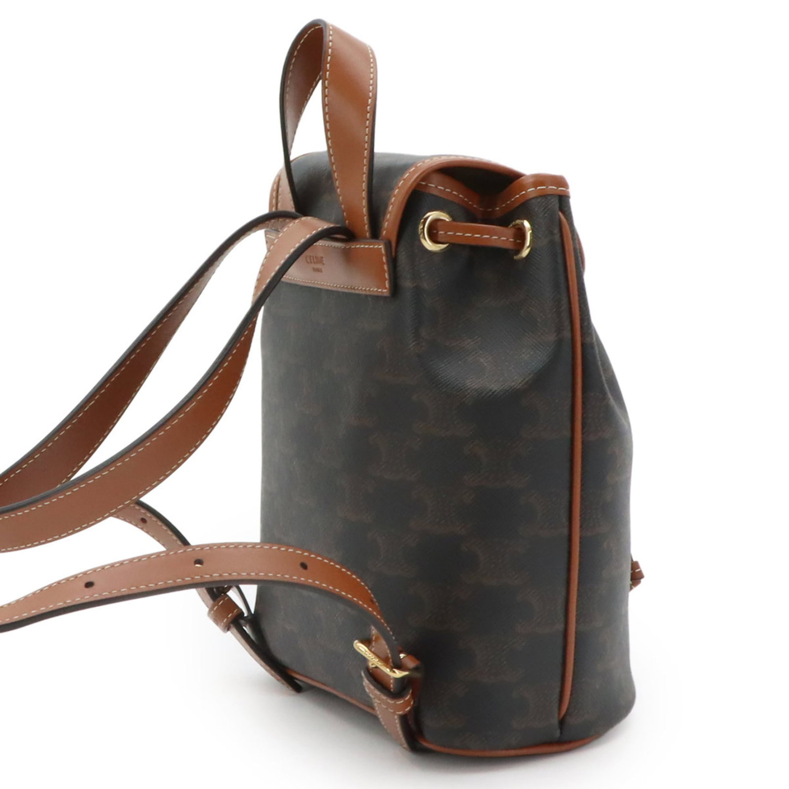 Canvas Leather Backpack Celine - 4