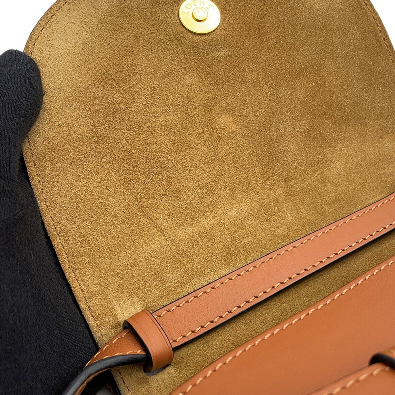 Loewe Handbag Shoulder Bag Leather Canvas - 10