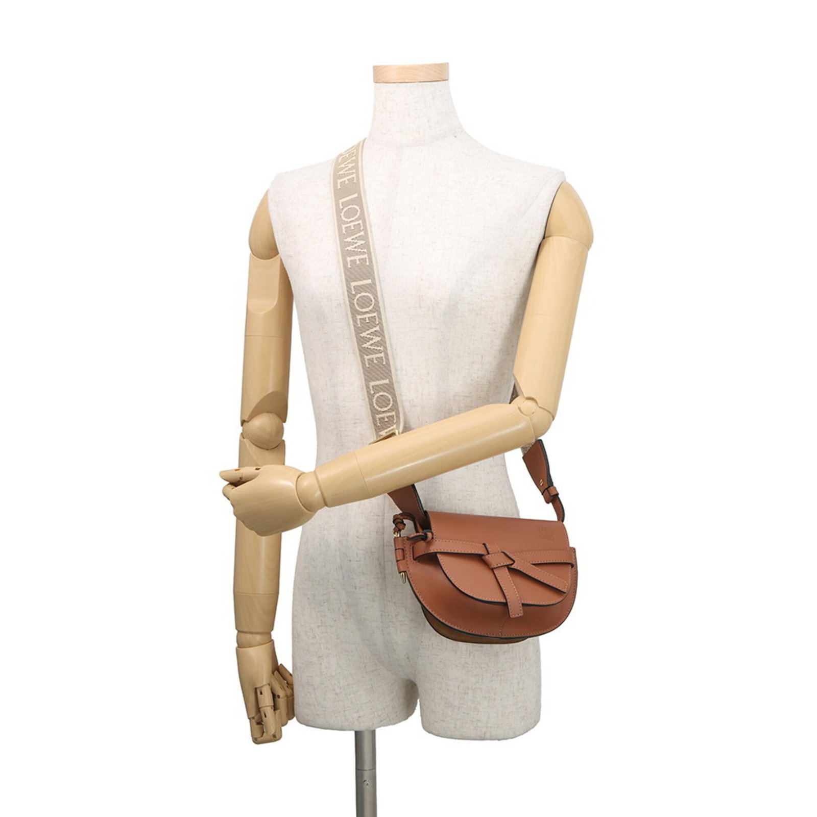 Loewe Handbag Shoulder Bag Leather Canvas - 4