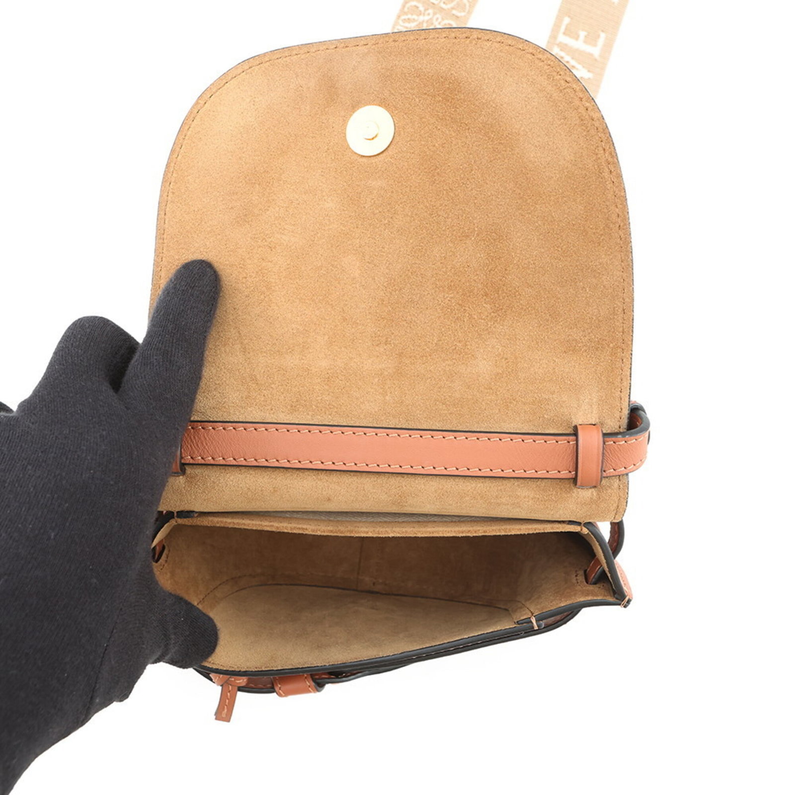 Loewe Handbag Shoulder Bag Leather Canvas - 5