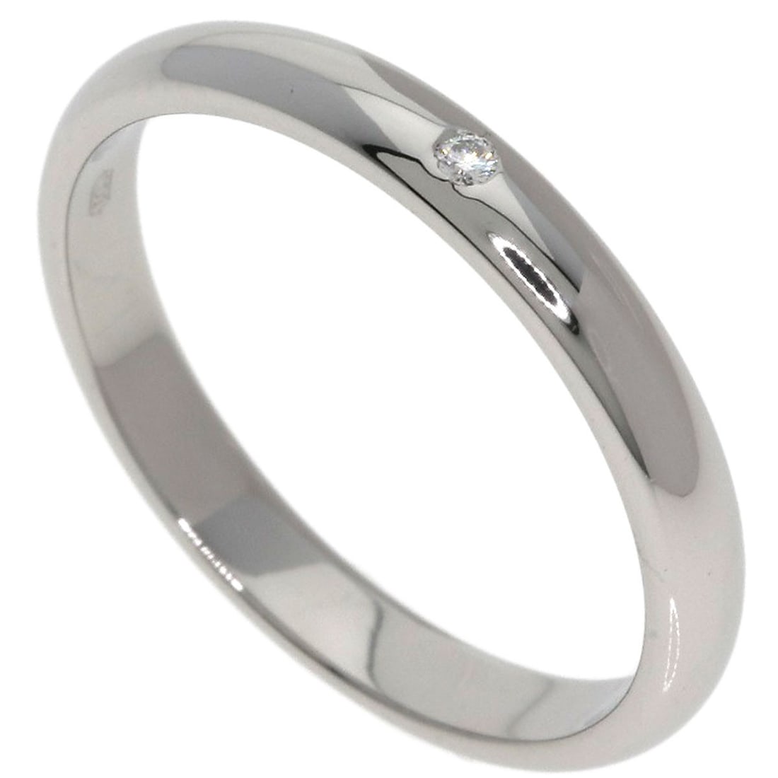Cartier Wedding 1P Diamond #50 Ring Platinum Pt950 (1 of 8)
